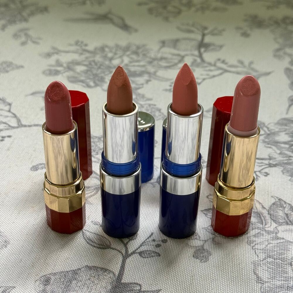 Vintage New Avon Lipstick Lot 4 Misty Pink Instant Mocha Delight Hydra Finish